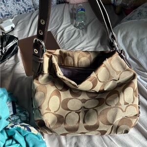 Vintage coach Signature C Monogram Duffle Tote Crossbody Shoulder Bag